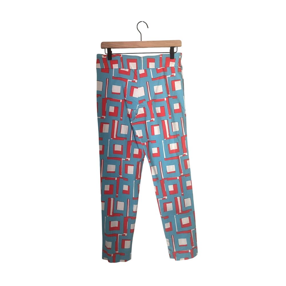 Krazy Larry Red Blue Retro USA 4th of July Eclectic pull on pants size 10/Medium - Picture 3 of 4